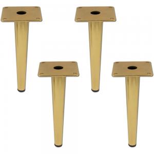 Gold Color Stainless Steel Alumium Alloy Replacement Screw Mounted Sofa Legs