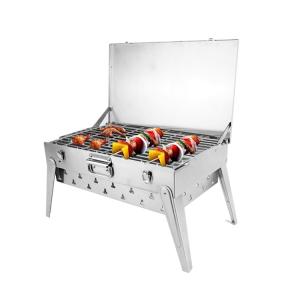 High Quality Simple Stainless Steel Barbecue Foldable Germany Camping Portable Grill