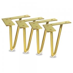 Modern Gold Brushed Corner New Metal Sofa Base Legs