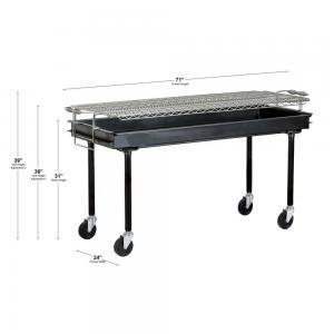 Outdoor Camping Steel 19.5 X 26.8 X 21.8 Inches Barbecue Stove Party Bbq Grills Easy Cleaned Charcoal Bbq For Campers