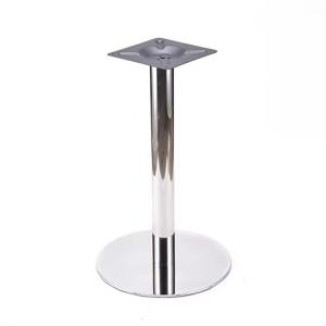 Outdoor Industrial Glass Table Dinning Stainless Steel Mirror Square Table Legs